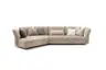 Trapezsofa Motone - Ecke links mit 2-Sitzer, Stoff, Beige