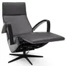 Relaxsessel Girona - Relaxfunktion (motorisch), Leder, Schwarz