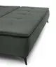 Sofa JANIN - 2-Sitzer, Schlaffunktion mit Bettkasten, Stoff, Dunkelgrün