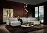 Wohnlandschaft - Longchair links mit 1,5-Sitzer und Ecke rechts, Stoff, Silbergrau
