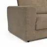 Sofa Stormy - 3-Sitzer, Stoff, Rauchbraun