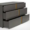 Kommode Loretto - BHT ca. 127x70x51 cm, Lack matt, Anthrazit