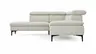 Ecksofa Felipa - Ecke links mit 2,5-Sitzer inkl. Kopfteil verstellbar, Stoff, Natur