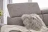 Sofa Hudson - 2,5-Sitzer inkl. Kopfteil verstellbar, Stoff, Hellgrau