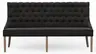 Polsterbank Litchfield - B. ca. 200cm, Stoff, Schwarzgrau