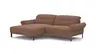 Ecksofa David - Longchair links mit 1,5-Sitzer inkl. Kopfstütze/Armlehne verstellbar, Stoff,  Rost