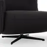 Loungesessel Lovere - Leder, Schwarz, Armlehne links