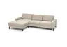Ecksofa CALM MOVE 2.0 - Longchair links mit 2,5-Sitzer, Schlaffunktion, Feincord, Sand