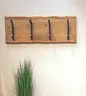 Wandgarderobe - B ca. 90 cm, Akazie, Schwarz