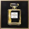 Bild- BHT ca. 115x115x4,7 cm, Schwarz, Goldfarben