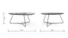 Couchtisch Fano - LBH ca. 96x86x38 cm, HPL, Graubraun