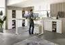 Büroschrank - B ca. 80 cm, Artisan Eiche Nachbildung, Weiß