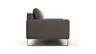 Sofa Enna - 3-Sitzer, Armlehne A, Leder, Schwarz, Kufe, Schwarz
