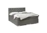 Boxspringbett SANDRIN E - Liegefläche ca. 200x200 cm, Stoff, Dunkelgrau, inkl. Stauraum