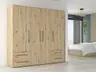 Drehtürenschrank FATHIE- B ca. 206 cm, Eiche Dekor