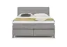 Boxspringbett- Liegefläche ca. 180x200 cm, Stoff, Grau