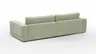 Ecksofa Juni -  Longchair links mit 1,5-Sitzer, Stoff, Lindgrün