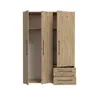 Drehtürenschrank FATHIE- B ca. 144 cm, Eiche Dekor Artisan