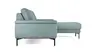Ecksofa Anna - 2,5-Sitzer mit Longchair rechts, Relaxfunktion/Sitzvorzug motorisch, Stoff, Aqua