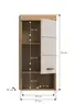 Hängeschrank - B ca. 37 cm, Evoke Eiche Nachbildung, Kaschmir