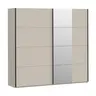 Schwebetürenschrank FRIESO- B ca. 220 cm, Sand, Spiegel