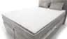 Boxspringbett JEANETTE- Liegefläche ca. 140x200 cm, Stoff, Grau