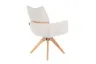 Armlehnstuhl MAROU - drehbar, Stoff, Beige