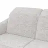 Ecksofa Canterbury - 2,5-Sitzer mit Longchair rechts, inkl. Relaxfunktion (motorisch) und Kopfteilverstellung, Stoff, Offwhite