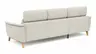 Ecksofa Nevin - Longchair links mit 2-Sitzer rechts, inkl. Kopfpolsterverstellung, Stoff, Weiß