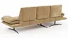Ecksofa Lucero 2.0 - Longchair mit 2-Sitzer rechts inkl. Sitztiefenverstellung, Drehsitz und Sitztiefe verstellbar, Stoff, Cognac
