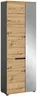 Garderobenschrank - B ca. 65 cm, Basalt grau, Artisan Eiche Nachbildung, Spiegel