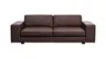 Sofa Aprino 1 - 3,5-Sitzer XL, Dickleder, Dunkelbraun, Armlehne Block breit