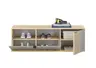 Garderobe - mit Beleuchtung, Riva Eiche Nachbildung, Basalt