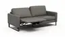 Sofa Enna - 3,5-Sitzer inklusive Relaxfunktion (motorisch) links, Leder, Grau