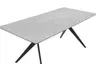 Esstisch Paccino I T - LB ca. 180x90 cm, Marmoroptik grau, Schwarz