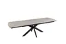 Esstisch MAXIE - ausziehbar, LB ca. 190x98 cm, Glaskeramik, Travertin farbig