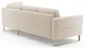 Ecksofa Leona - 2,5-Sitzer mit Ecke rechts, Stoff, Creme