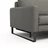 Sofa Enna - 3,5-Sitzer inklusive Relaxfunktion (motorisch) links, Leder, Grau