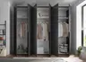 Drehtürenschrank- B ca. 270 cm, Graphit