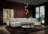 Wohnlandschaft - Longchair links mit 1,5-Sitzer und Ecke rechts, Stoff, Silbergrau