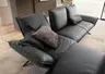 Ecksofa - Longchiar links mit 2-Sitzer, Rückenlehne/Armlehne verstellbar, Leder, Lava