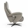 Sessel Tulsa Relax - Größe L, inkl. Kopf-/Fußteil/Rückenlehne verstellbar, Stoff, Graubeige