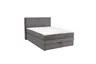 Boxspringbett JANETT- Liegefläche ca. 140x200 cm, Stoff, Grau