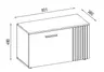 Sitzbank - B ca. 80 cm, Anthrazit, Eiche Coast Evoke Nachbildung