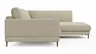 Ecksofa Janne - 2-Sitzer, Ecke rechts, Feincord, Sand