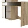 Schreibtisch - LB ca. 163x60 cm, Eiche Struktur Nachbildung, Weiß