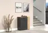 Kommode - B ca. 80 cm,  Anthrazit, Eiche Coast Evoke Nachbildung