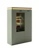 Highboard - mit Beleuchtung, B ca. 98 cm, Salbeigrün, Eiche Evoke Nachbildung