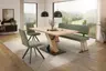 Bankgruppe - inkl. Tisch und 2x Stühle, Stoff, Grün