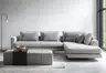 Ecksofa Cuneo Select - 2,5-Sitzer mit Ecke Rechts, Stoff, Sand